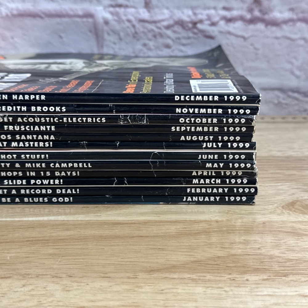 1999 Guitar Player Magazine LOT OF 12 COMPLETE SET Tom Petty Hendrix Santana - Picture 2 of 8